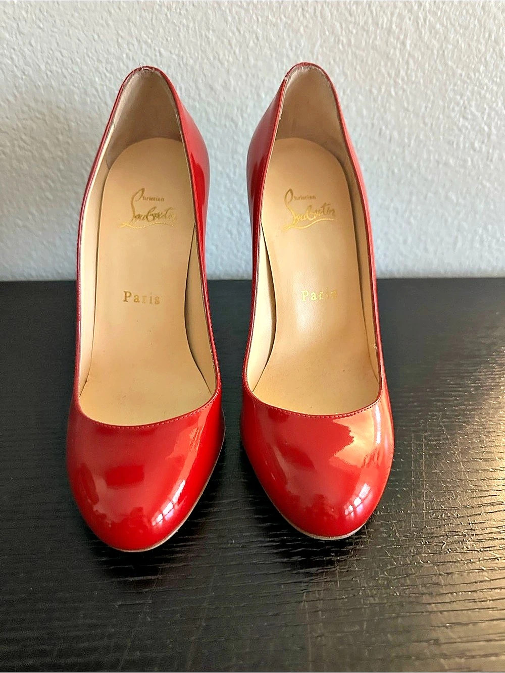 Christian Louboutin Round Toe Pump 120mm Patent Red Heels